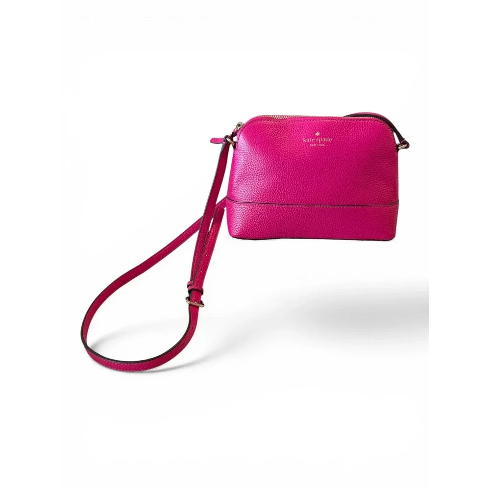 Kate Spade Hanna Crossbody Magenta Dome Bag Gold Tone Hardware New Without Tags
